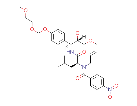 (3S,10aS,15bS,E)-3-isobutyl-13-((2-methoxyethoxy)methoxy)-4-(4-nitrobenzoyl)-4,5,8,10, 10a,15b-hexahydro-1H-benzofuro[2,3-c][1,5,8]oxadiazacyclododecin-2(3H)-one