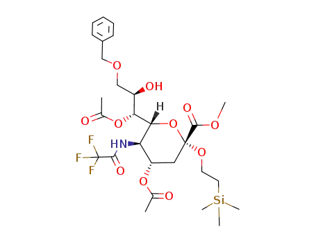 methyl [2-(trimethylsilyl)ethyl 4,7-di-O-acetyl-9-O-benzyl-3,5-dideoxy-5-trifluoroacetamido-D-glycero-α-D-galacto-non-2-ulopyranosid]onate