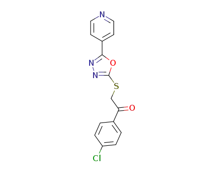 1-(4-CHLOROPHENYL)-2-([5-(4-PYRIDINYL)-1,3,4-OXADIAZOL-2-YL]SULFANYL)-1-ETHANONE