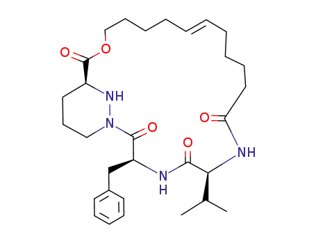 (E)-(3S,6S,21S)-3-benzyl-6-isopropyl-19-oxa-1,4,7,25-tetraaza-bicyclo[19.3.1]-pentacos-13-ene-2,5,8,20-tetraone