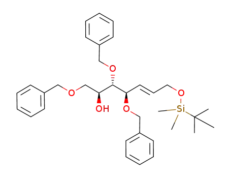 Molecular Structure of 307315-82-8 ((4R,5S,6S)-1-tert-butyldimethylsilyloxy-4,5,7-tribenzyloxy-2(E)-hepten-6-ol)
