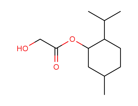 Molecular Structure of 117356-20-4 ((1R,2S,5R)-2-isopropyl-5-methylcyclohex-1-yl hydroxyacetate)
