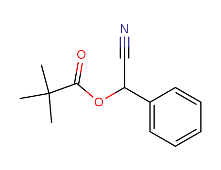 Molecular Structure of 120345-61-1 (Propanoic acid, 2,2-dimethyl-, cyanophenylmethyl ester)