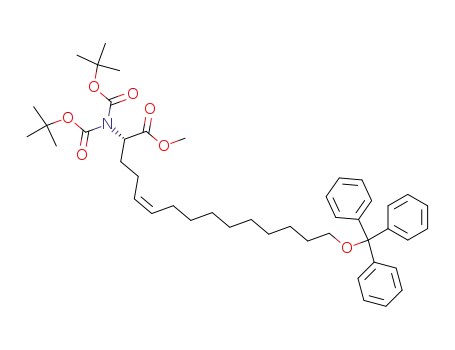 5-Pentadecenoic acid,
2-[bis[(1,1-dimethylethoxy)carbonyl]amino]-15-(triphenylmethoxy)-,
methyl ester, (2S,5Z)-