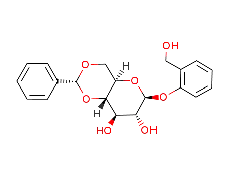 Molecular Structure of 144364-11-4 (4',6'-O-Benzylidene-7-hydroxy-o-tolyl-β-D-glucopyranoside)