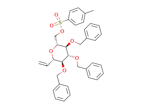 Toluene-4-sulfonic acid (2R,3R,4R,5S,6S)-3,4,5-tris-benzyloxy-6-vinyl-tetrahydro-pyran-2-ylmethyl ester