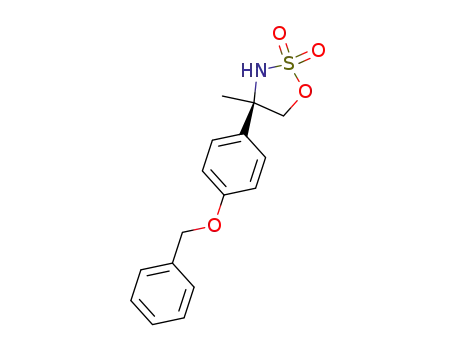 Molecular Structure of 1613415-62-5 ((R)-4-(4-(benzyloxy)phenyl)-4-methyl-1,2,3-oxathiazolidine 2,2-dioxide)