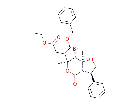 (3R,7S,8S,9R)-7-[(1R)-2-benzyloxy-1-ethoxycarbonylmethylethyl]-8-bromo-3-phenyltetrahydrooxazolo[3,2-c][1,3]oxazin-5-one