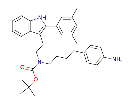 [4-(4-amino-phenyl)-butyl]-{2-[2-(3,5-dimethyl-phenyl)-1<i>H</i>-indol-3-yl]-ethyl}-carbamic acid <i>tert</i>-butyl ester