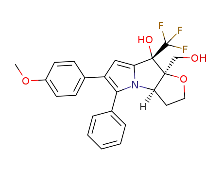 (3aR,8S,8aR)-8a-(hydroxymethyl)-6-(4-methoxyphenyl)-5-phenyl-8-(trifluoromethyl)-3,3a,8,8a-tetrahydro-2H-furo[2,3-b]pyrrolizin-8-ol