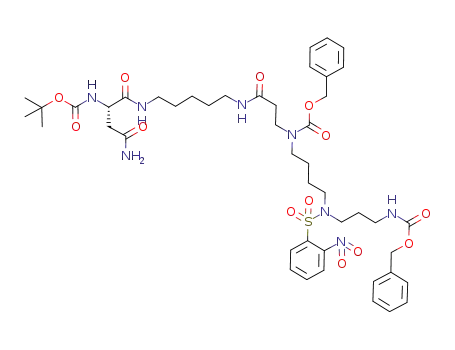 2,5,11,15,20,24-Hexaazapentacosanedioic acid,
3-(2-amino-2-oxoethyl)-20-[(2-nitrophenyl)sulfonyl]-4,12-dioxo-15-[(phen
ylmethoxy)carbonyl]-, 1-(1,1-dimethylethyl) 25-(phenylmethyl) ester,
(3S)-