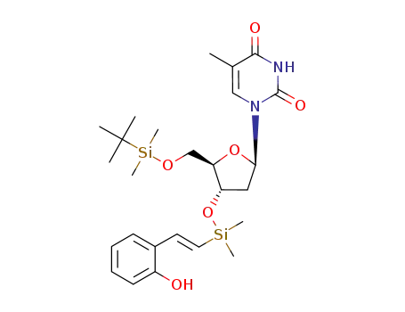 1-((2R,4S,5R)-5-(tert-Butyl-dimethyl-silanyloxymethyl)-4-{[(E)-2-(2-hydroxy-phenyl)-vinyl]-dimethyl-silanyloxy}-tetrahydro-furan-2-yl)-5-methyl-1H-pyrimidine-2,4-dione
