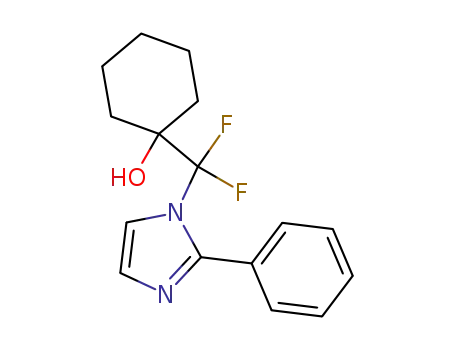 Molecular Structure of 341529-18-8 (1-(1,1-DIFLUORO-1-CYCLOHEXANOL-1-YL-METHYL)-2-PHENYLIMIDAZOLE)