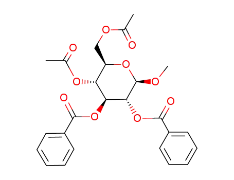 methyl-(<i>O</i><sup>4</sup>,<i>O</i><sup>6</sup>-diacetyl-<i>O</i><sup>2</sup>,<i>O</i><sup>3</sup>-dibenzoyl-β-D-glucopyranoside)