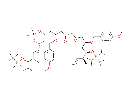 (E)-(2S,4S,8S,10R,11S)-1-{(4R,6R)-6-[(E)-(3S,4S)-4-(tert-Butyl-dimethyl-silanyloxy)-3,5-dimethyl-hex-1-enyl]-2,2-dimethyl-[1,3]dioxan-4-yl}-4-hydroxy-13-iodo-2,8-bis-(4-methoxy-benzyloxy)-11-methyl-10-triisopropylsilanyloxy-tridec-12-en-6-one