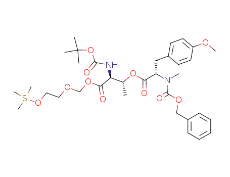 (2S,3R)-3-[(S)-2-(Benzyloxycarbonyl-methyl-amino)-3-(4-methoxy-phenyl)-propionyloxy]-2-tert-butoxycarbonylamino-butyric acid 2-trimethylsilanyloxy-ethoxymethyl ester