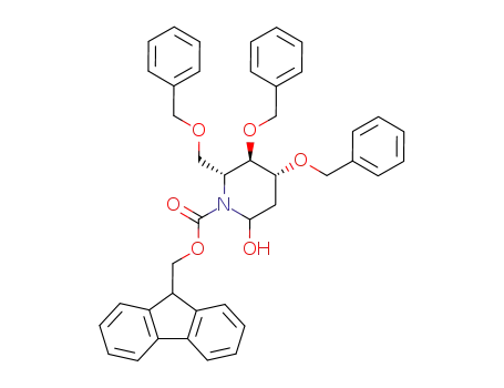 (2R,3R,4R)-3,4-Bis-benzyloxy-2-benzyloxymethyl-6-hydroxy-piperidine-1-carboxylic acid 9H-fluoren-9-ylmethyl ester