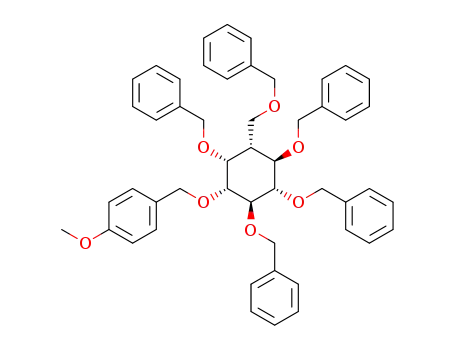 (-)-2,4,5,6-tetra-O-benzyl-1-O-(p-methoxybenzyl)-3-deoxy-3-benzyloxy-methyl-myo-inositol