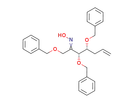 Molecular Structure of 366815-71-6 ((3R,4R)-1,3,4-Tris-benzyloxy-hept-6-en-2-one oxime)