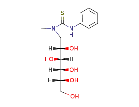 Molecular Structure of 266363-14-8 (N-(2S,3R,4S,5S)-2,3,4,5,6-pentahydroxyhexyl-1-yl-N-methyl-N'-phenylthiourea)