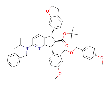 tert-butyl (5S,6R,7R)-2-(N-benzyl-N-isopropylamino)-5-(2,3-dihydro-1-benzofuran-6-yl)-7-[4-methoxy-2-(4-methoxybenzyloxymethyl)phenyl]-6,7-dihydro-5H-cyclopenta[b]pyridine-6-carboxylate