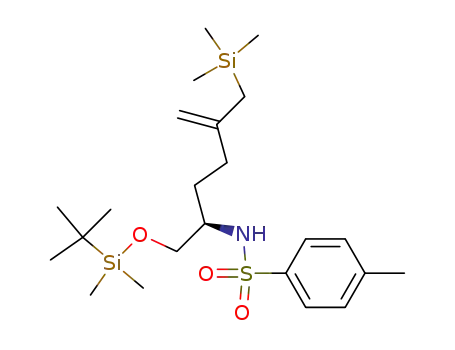 Benzenesulfonamide,
N-[(1R)-1-[[[(1,1-dimethylethyl)dimethylsilyl]oxy]methyl]-4-[(trimethylsilyl)
methyl]-4-pentenyl]-4-methyl-
