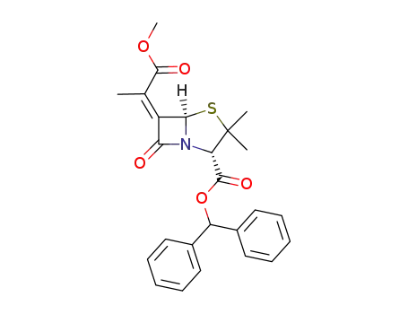 3-benzhydryl 6-(Z)-(1-methoxycarbonylethylene)penicillanate-3-carboxylate