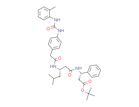 3-(5-methyl-3-{2-[4-(3-<i>o</i>-tolyl-ureido)-phenyl]-acetylamino}-hexanoylamino)-3-phenyl-propionic acid <i>tert</i>-butyl ester
