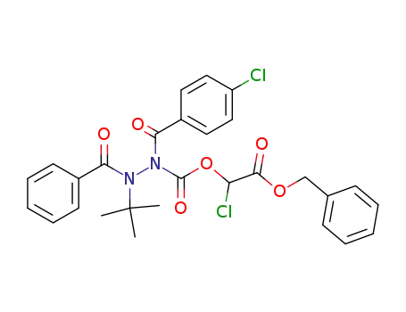 2-(benzyloxy)-1-chloro-2-oxoethyl 2-benzoyl-2-tert-butyl-1-(4-chlorobenzoyl)hydrazinecarboxylate