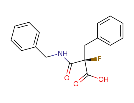 (R)-2-benzyl-3-(benzylamino)-2-fluoro-3-oxopropanoic acid