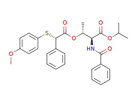N-benzoyl-O-[α-(p-methoxyphenylthio)-α-phenylacetyl]-L-threonine isopropyl ester