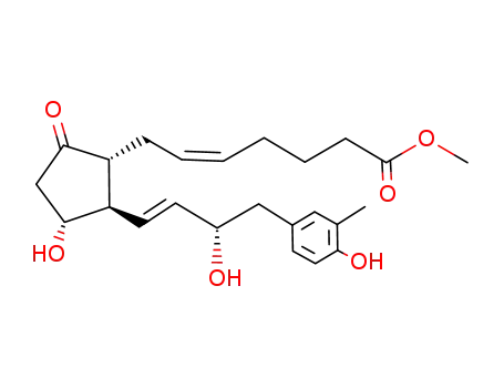 (Z)-7-{(1R,2R,3R)-3-Hydroxy-2-[(E)-(S)-3-hydroxy-4-(4-hydroxy-3-methyl-phenyl)-but-1-enyl]-5-oxo-cyclopentyl}-hept-5-enoic acid methyl ester