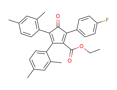 ethyl 4,5-bis(2,4-dimethylphenyl)-2-(4-fluorophenyl)-3-oxocyclopenta-1,4-diene-carboxylate