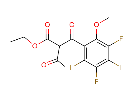 Molecular Structure of 685829-70-3 (Ethyl 2-(2-methoxy-3,4,5,6-tetrafluorobenzoyl)-3-oxobutanoate)