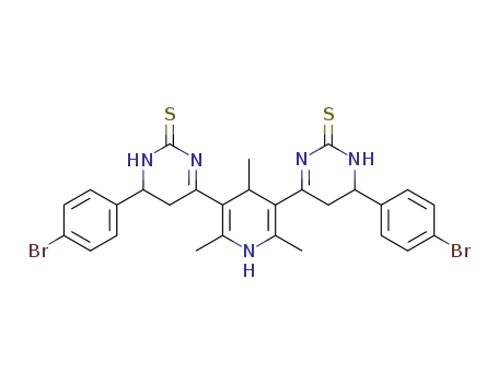 4,4'-(2,4,6-trimethyl-1,4-dihydropyridine-3,5-diyl)bis(6-(4-bromophenyl)-5,6-di-hydropyrimidine-2(1H)-thione)