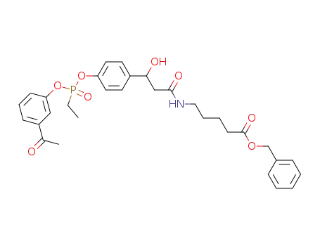 5-(3-{4-[(3-acetyl-phenoxy)-ethyl-phosphinoyloxy]-phenyl}-3-hydroxy-propionylamino)-pentanoic acid benzyl ester