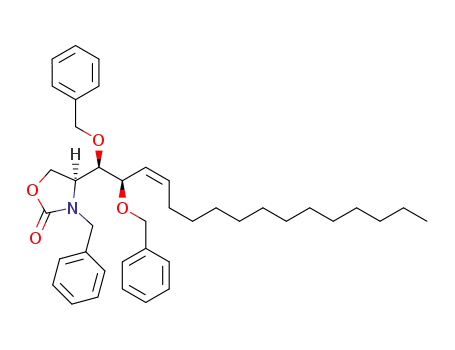 (4S)-3-benzyl-4-[(1'R,2'R,3'Z)-1',2'-bis(benzyloxy)hexadec-3'-en-1'-yl]oxazolidin-2-one