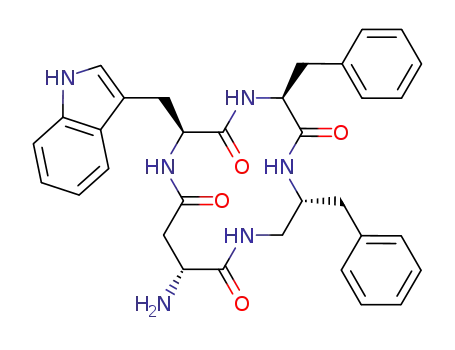 (12R)-amino-(5S,8R)-dibenzyl-2-(S)-(1H-indol-3-ylmethyl)-1,4,7,10-tetraaza-cyclotetradecane-3,6,11,14-tetraone