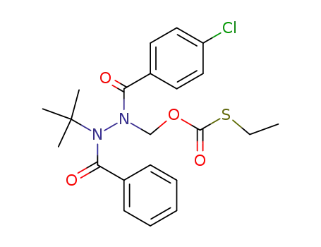 thiocarbonic acid O-[N'-benzoyl-N'-tert-butyl-N-(4-chlorobenzoyl)hydrazino-methyl] ester S-ethyl ester