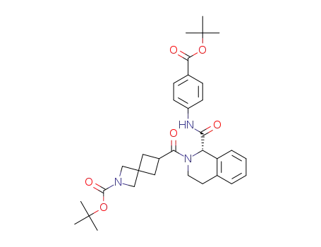 (S)-tert-butyl 6-(1-((4-(tert-butoxycarbonyl)phenyl)carbamoyl)-1,2,3,4-tetrahydroisoquinoline-2-carbonyl)-2-azaspiro[3.3]heptane-2-carboxylate