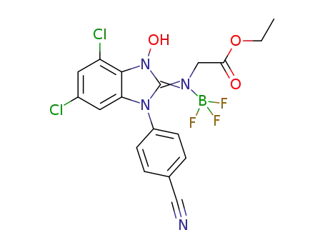C<sub>18</sub>H<sub>14</sub>BCl<sub>2</sub>F<sub>3</sub>N<sub>4</sub>O<sub>3</sub>