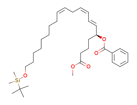 Benzoic acid (2E,4Z,7Z)-(S)-16-(tert-butyl-dimethyl-silanyloxy)-1-(3-methoxycarbonyl-propyl)-hexadeca-2,4,7-trienyl ester