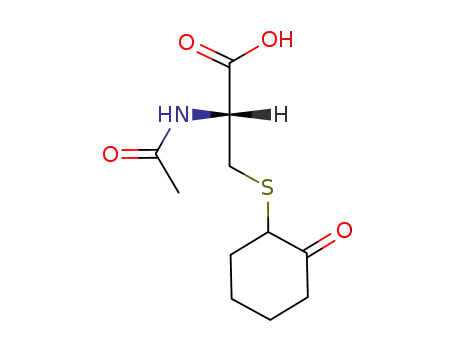 Molecular Structure of 68876-63-1 (L-Cysteine, N-acetyl-S-(2-oxocyclohexyl)-)