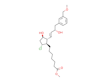7-{(1R,2R,3R,5R)-5-Chloro-3-hydroxy-2-[(E)-(S)-3-hydroxy-4-(3-methoxymethyl-phenyl)-but-1-enyl]-cyclopentyl}-heptanoic acid methyl ester