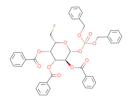dibenzylphosphoryl 2,3,4-tri-O-benzoyl-6-deoxy-6-fluoro-β-L-galactopyranoside