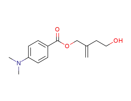 Molecular Structure of 1613059-61-2 (4-hydroxy-2-methylenebutyl 4-(dimethylamino)benzoate)