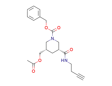 benzyl (3R,5S)-5-acetoxymethyl-3-[(3-butynyl)carbamoyl]piperidine-1-carboxylate