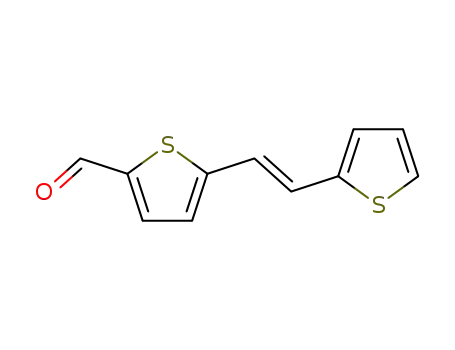 Molecular Structure of 26231-78-7 (2-Thiophenecarboxaldehyde, 5-[(1E)-2-(2-thienyl)ethenyl]-)