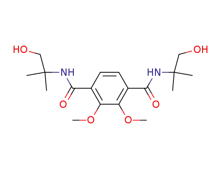 Molecular Structure of 179693-92-6 (N,N'-bis(2-hydroxy-1,1-dimethylethyl)-2,3-dimethoxyterephthalamide)