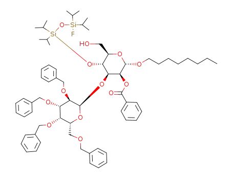 octyl 2-O-benzoyl-4-O-(1-fluoro-1,1,3,3-tetraisopropyl-1,3-disiloxane-3-yl)-3-O-(2,3,4,6-tetra-O-benzyl-α-D-galactopyranosyl)-α-D-mannospyranoside